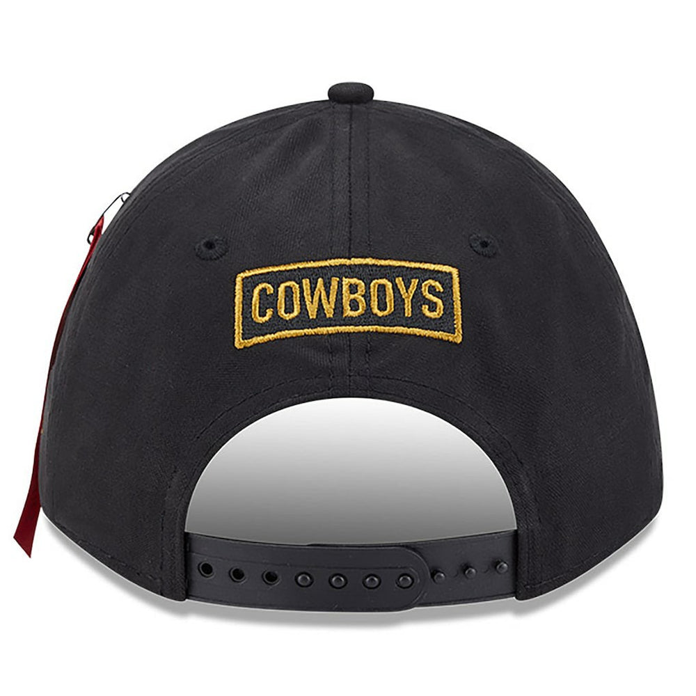 Dallas Cowboys New Era x Alpha Industries A-Frame 9FORTY Adjustable Hat - Black - NFL