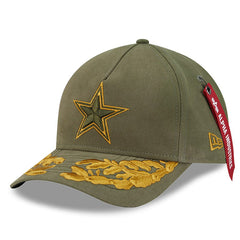 Dallas Cowboys New Era x Alpha Industries A-Frame 9FORTY Adjustable Hat - Olive - NFL