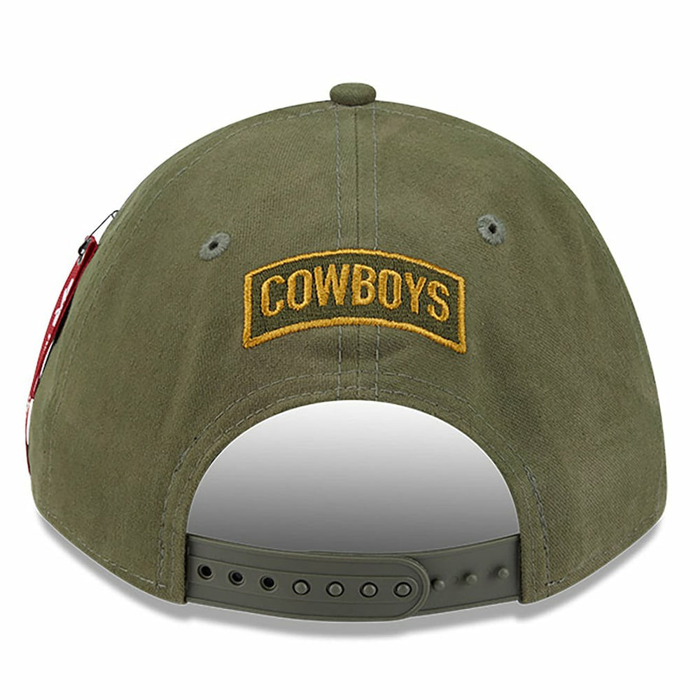 Dallas Cowboys New Era x Alpha Industries A-Frame 9FORTY Adjustable Hat - Olive - NFL