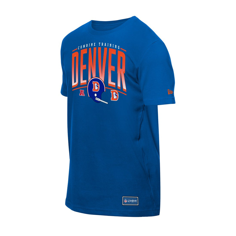 Denver Broncos New Era Combine Authentic Training Throwback T-Shirt - Royal - NFL