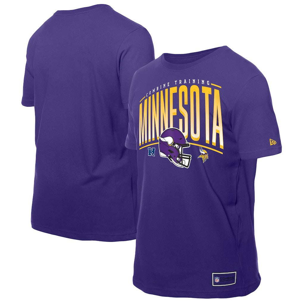 Minnesota Vikings New Era Combine Authentic Training Throwback T-Shirt - Purple - NFL