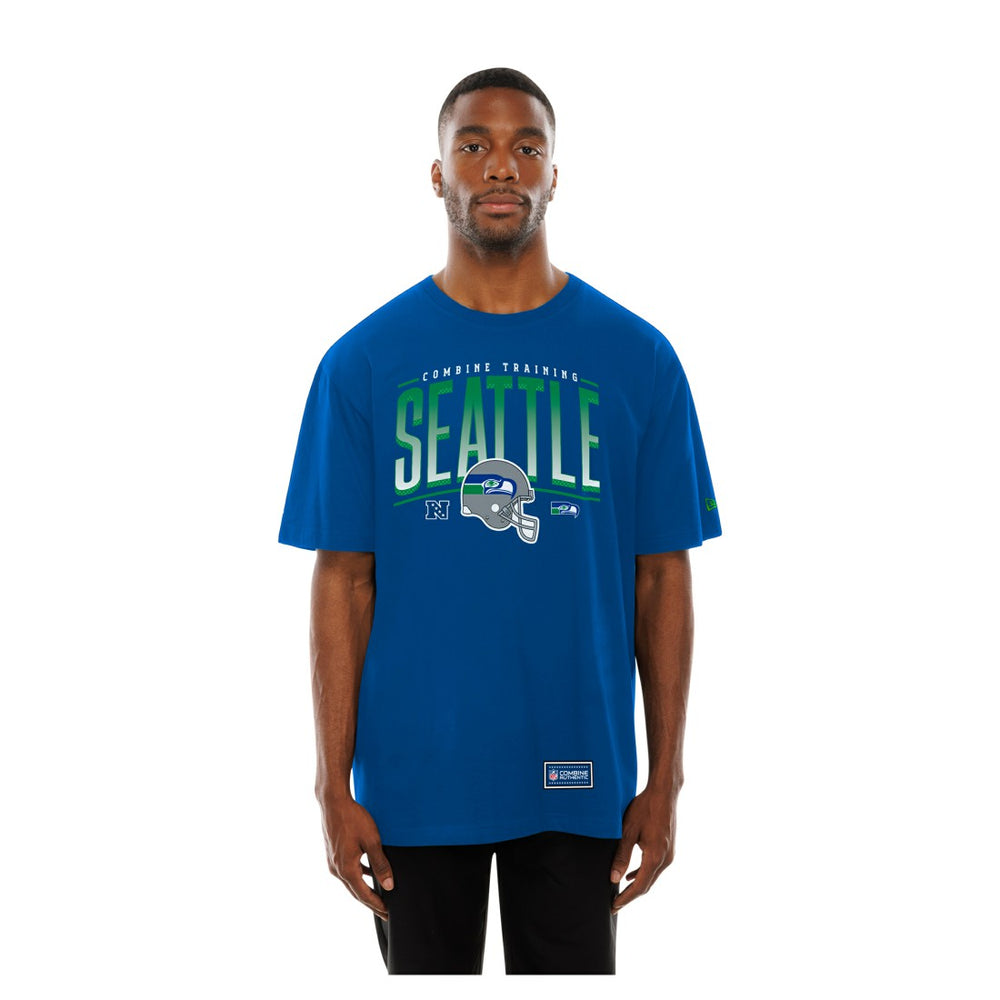 Seattle Seahawks New Era Combine Authentic Training Throwback T-Shirt - College Navy - NFL
