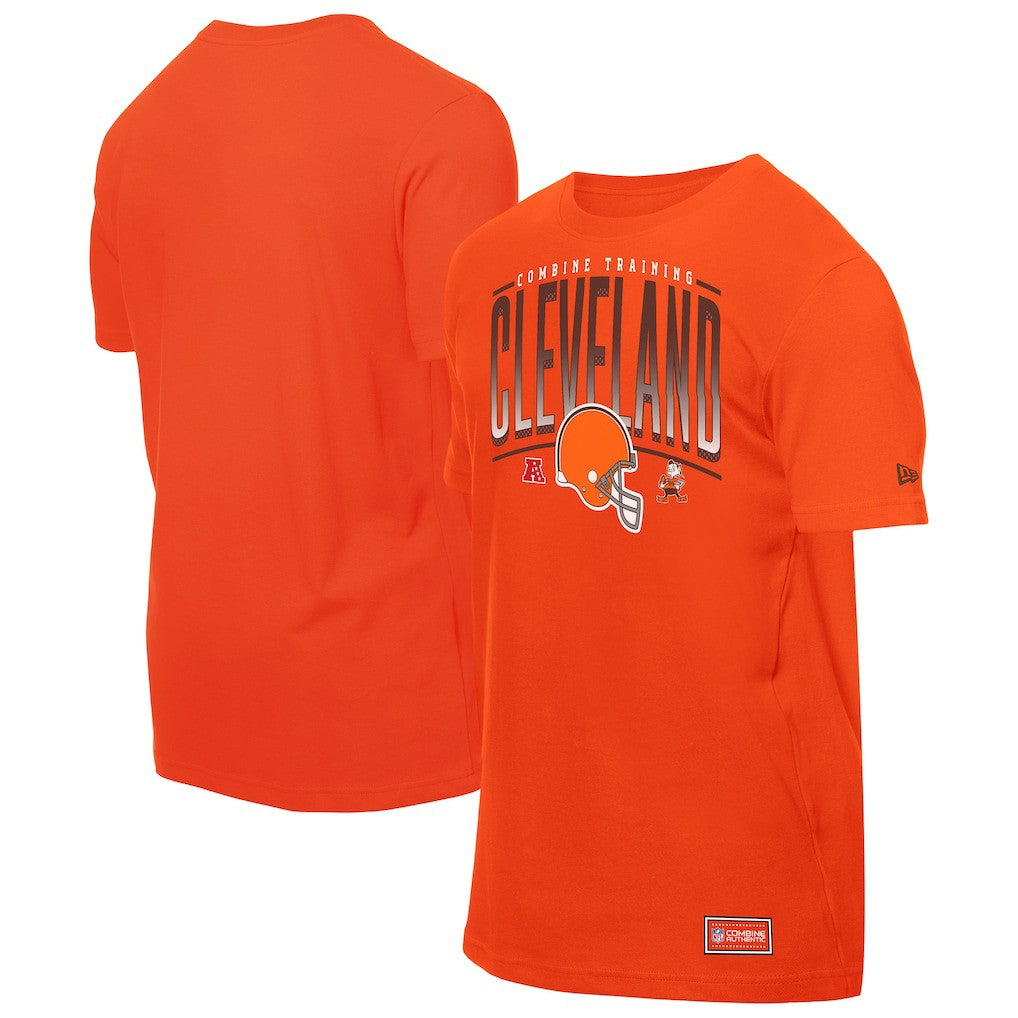 Cleveland Browns New Era Combine Authentic Training Throwback T-Shirt - Orange - NFL