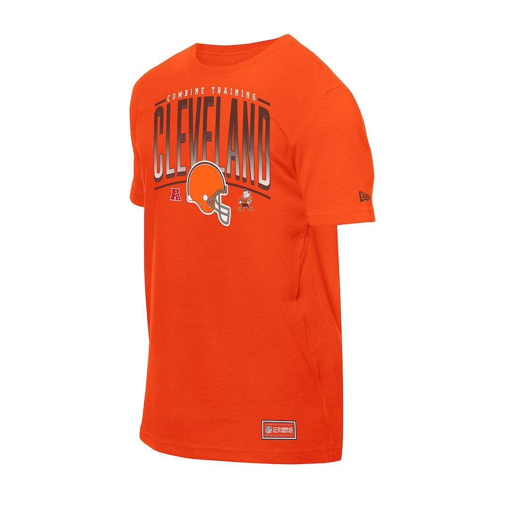 Cleveland Browns New Era Combine Authentic Training Throwback T-Shirt - Orange - NFL
