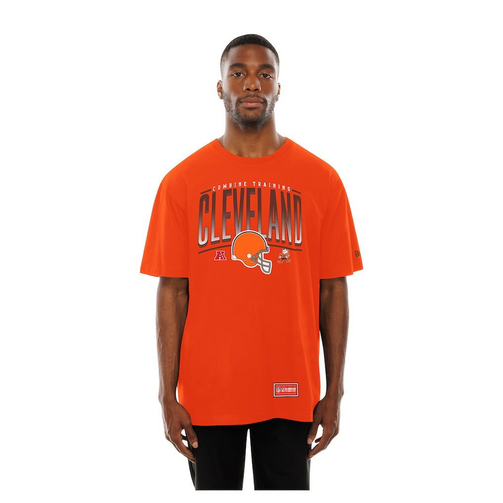 Cleveland Browns New Era Combine Authentic Training Throwback T-Shirt - Orange - NFL