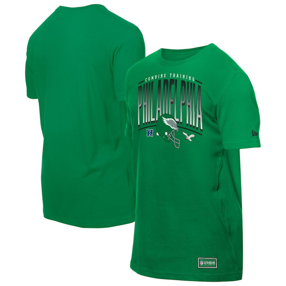 Philadelphia Eagles New Era Combine Authentic Training Throwback T-Shirt - Green - NFL