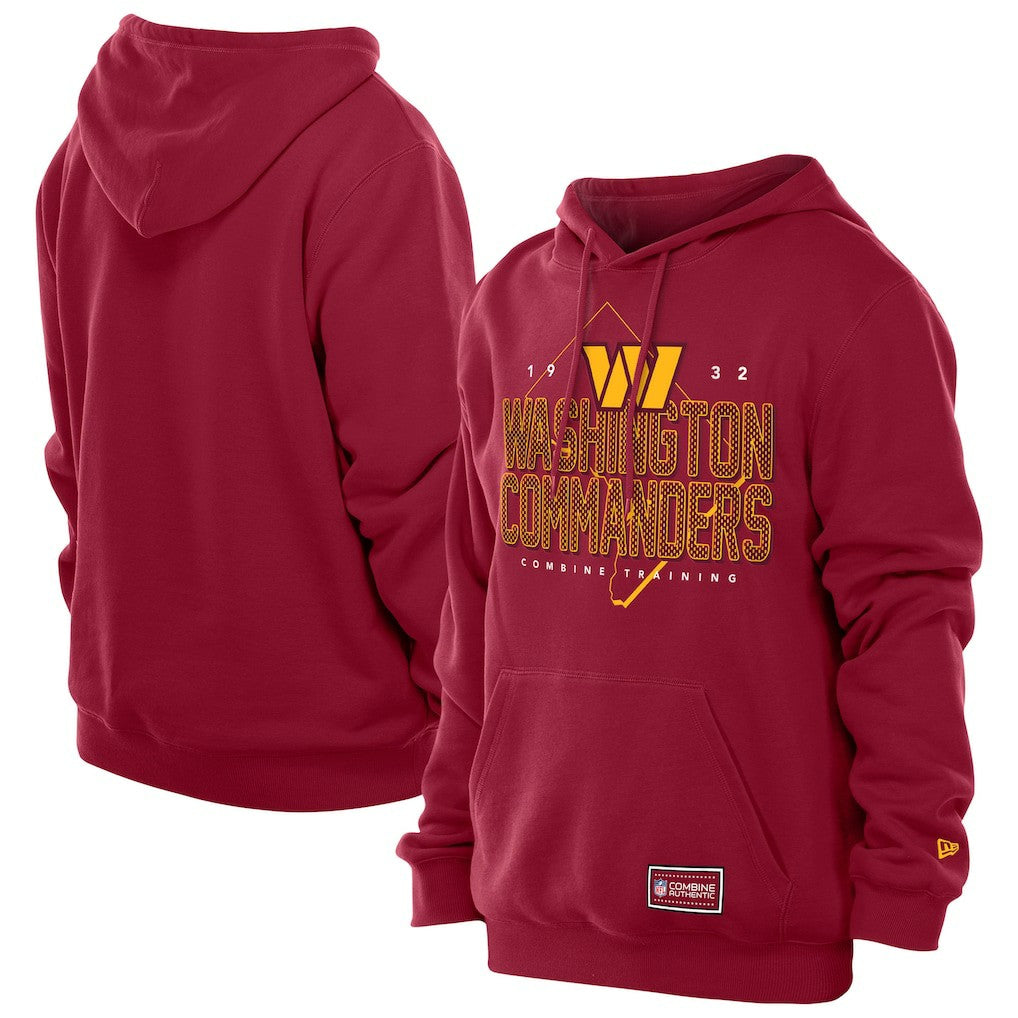 Washington Commanders New Era Combine Authentic Local State Throwback Hoodie - Burgundy - NFL