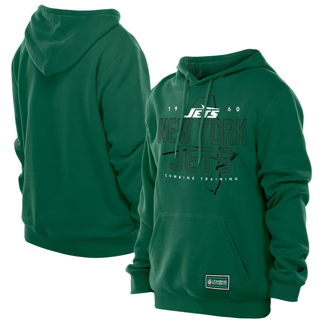 New York Jets New Era Combine Authentic Local State Throwback Hoodie - Green - NFL