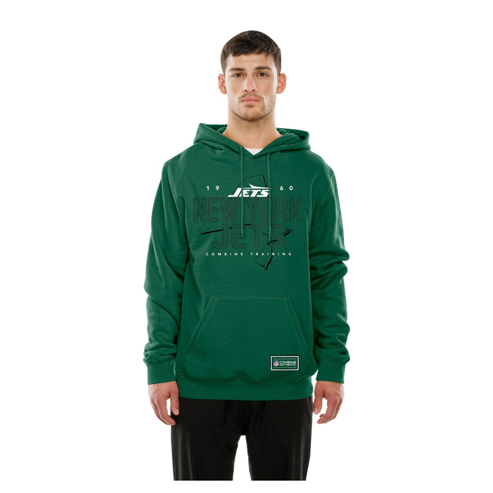 New York Jets New Era Combine Authentic Local State Throwback Hoodie - Green - NFL