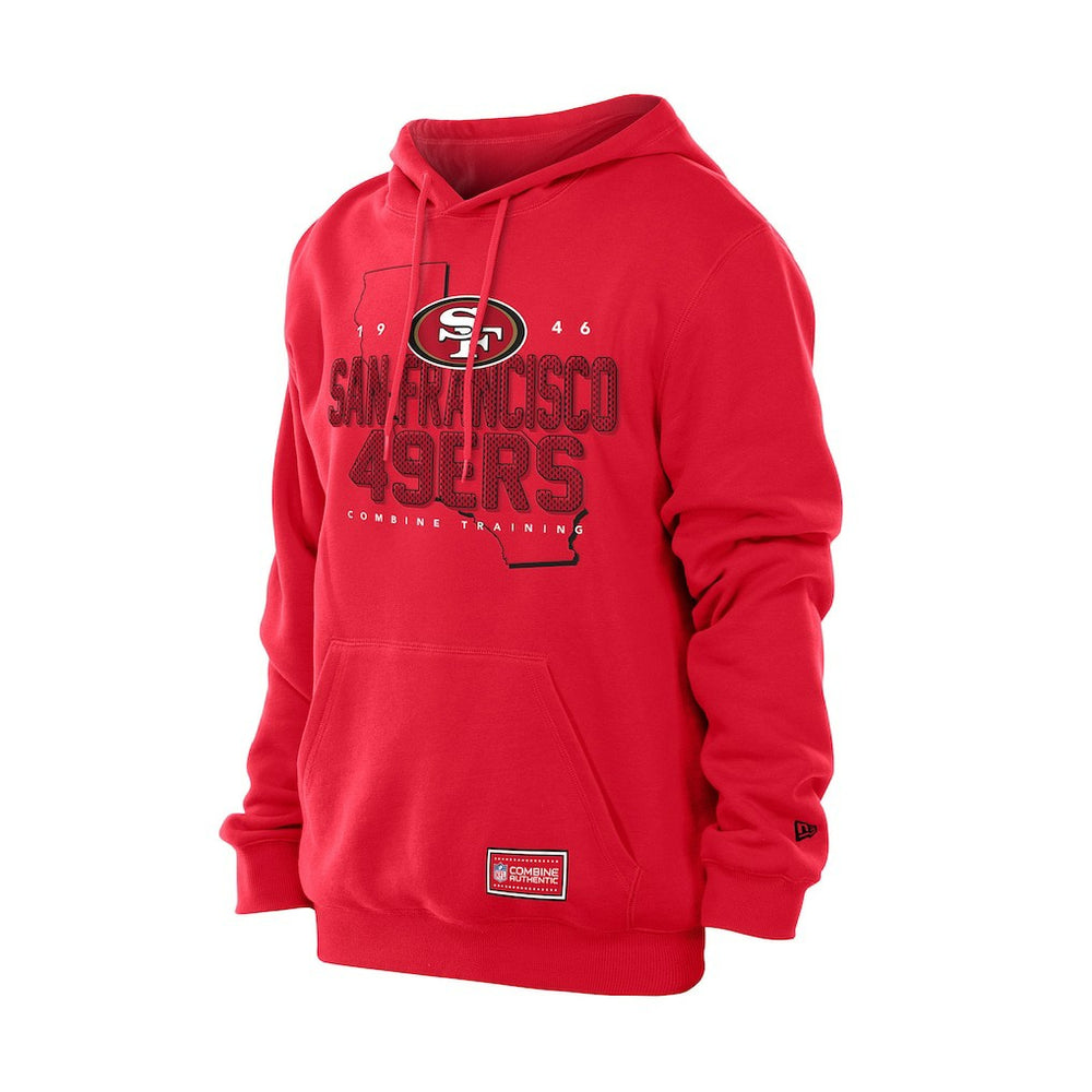 San Francisco 49ers New Era Combine Authentic Local State Throwback Hoodie - Scarlet - NFL