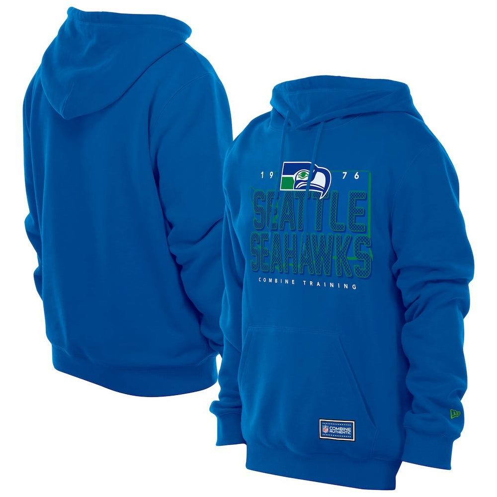 Seattle Seahawks New Era Combine Authentic Local State Throwback Hoodie - Royal - NFL