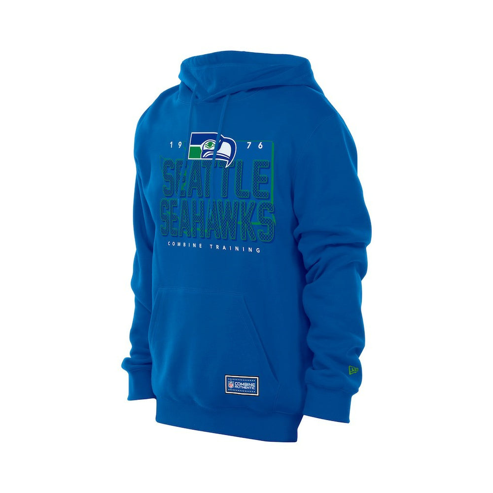 Seattle Seahawks New Era Combine Authentic Local State Throwback Hoodie - Royal - NFL