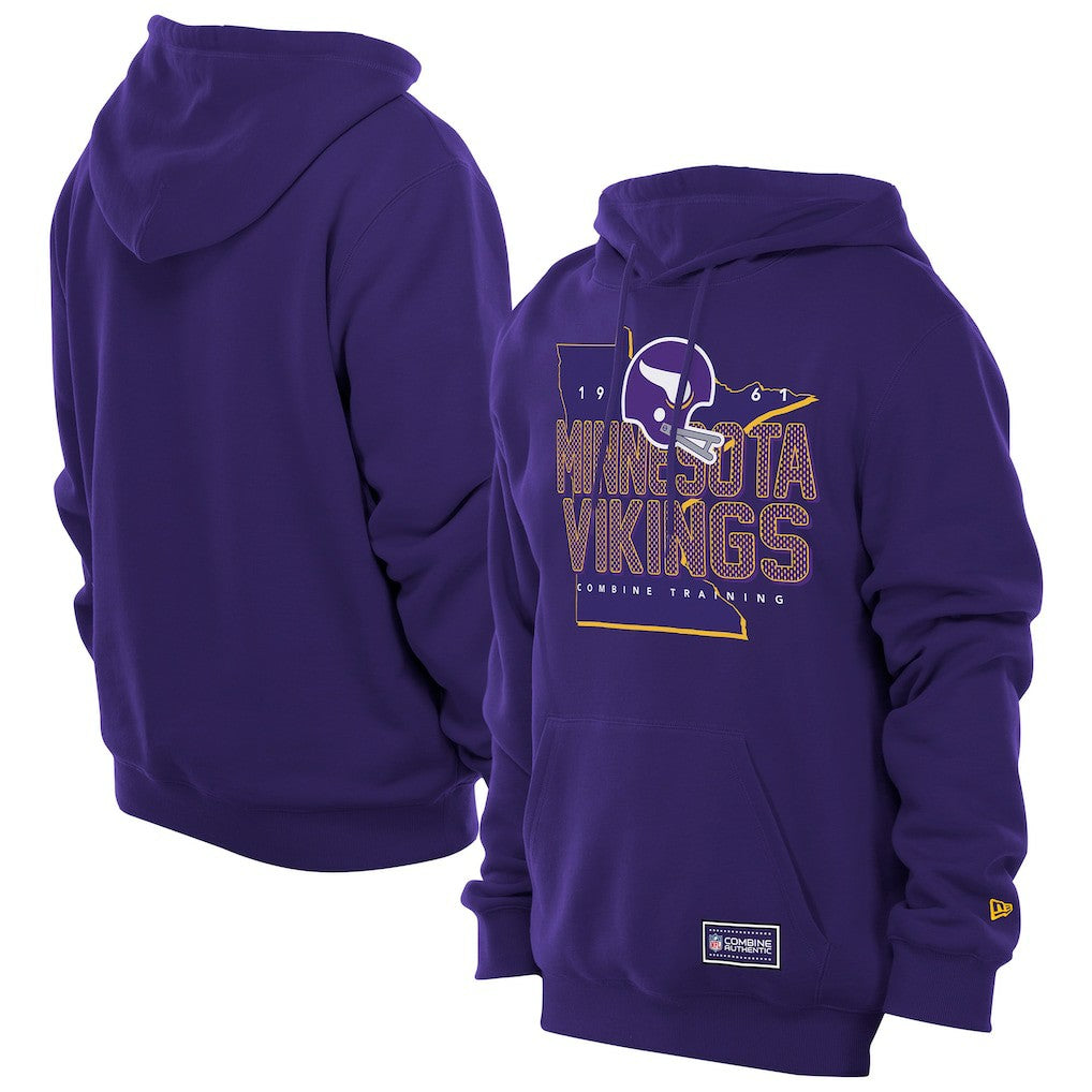 Minnesota Vikings New Era Combine Authentic Local State Throwback Hoodie - Purple - NFL