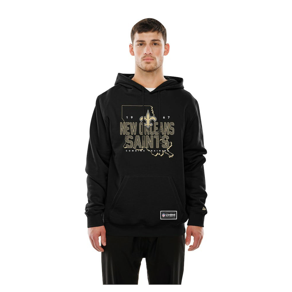 New Orleans Saints New Era Combine Authentic Local State Hoodie - Black - NFL