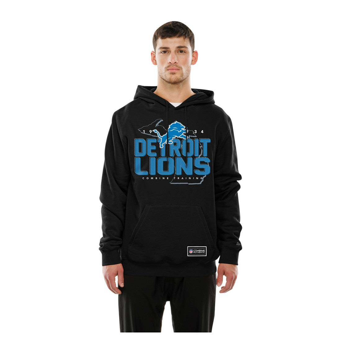 Detroit Lions New Era Combine Authentic Local State Hoodie - Black - NFL