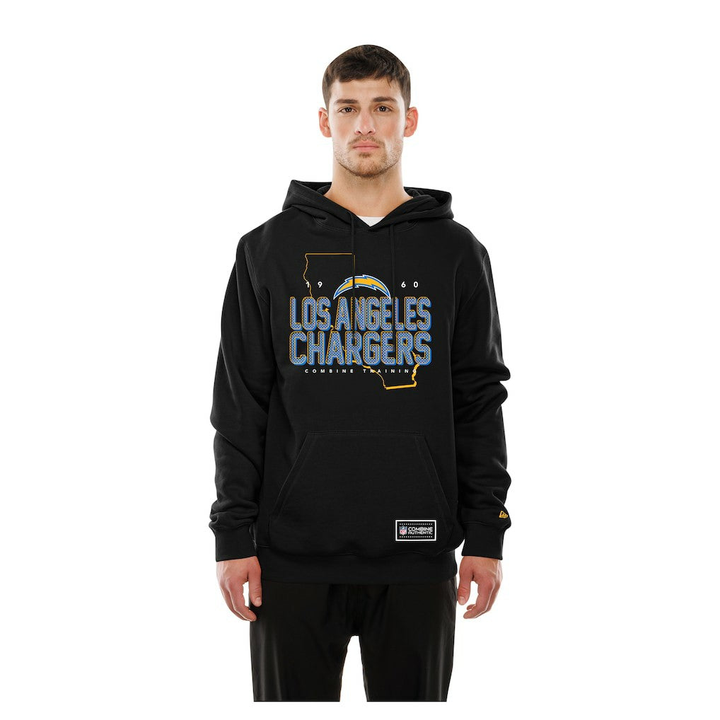 Los Angeles Chargers New Era Combine Authentic Local State Hoodie - Black - NFL