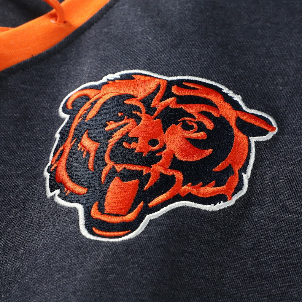 Chicago Bears New Era Women's Plus Size Throwback Lace-Up Long Sleeve T-Shirt - Navy - NFL