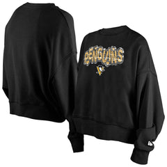 Pittsburgh Penguins New Era Girls Youth Flip Sequin Sweatshirt - Black | New Era on sale