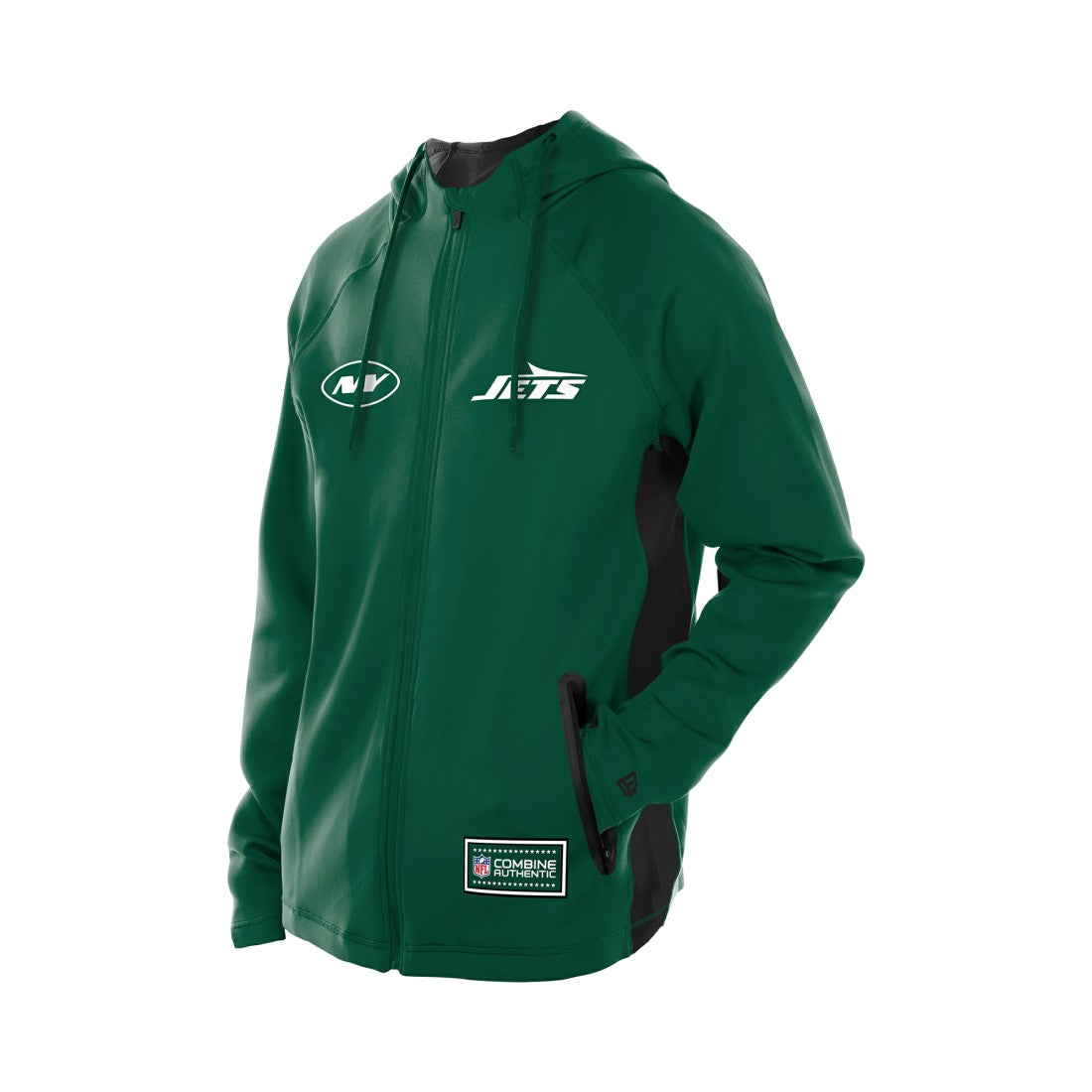 New York Jets New Era Combine Authentic Raglan Scuba Full-Zip Hoodie - Green - NFL