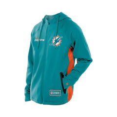 Miami Dolphins New Era Combine Authentic Raglan Scuba Full-Zip Hoodie - Aqua - NFL
