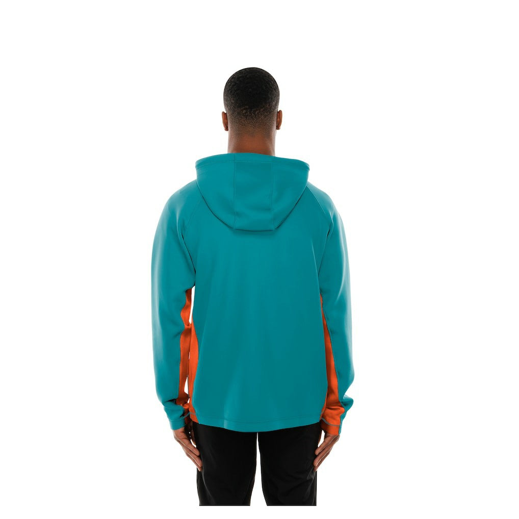 Miami Dolphins New Era Combine Authentic Raglan Scuba Full-Zip Hoodie - Aqua - NFL