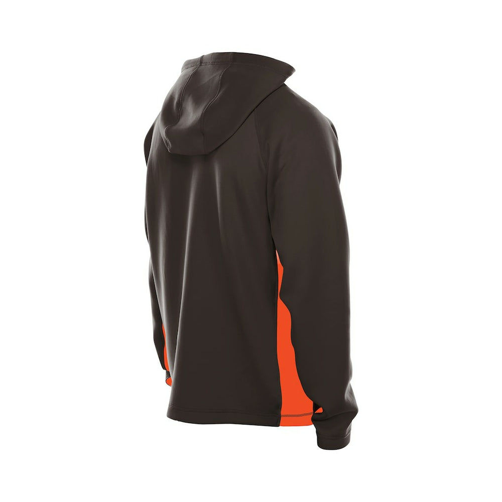 Cleveland Browns New Era Combine Authentic Raglan Scuba Full-Zip Hoodie - Brown - NFL