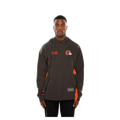Cleveland Browns New Era Combine Authentic Raglan Scuba Full-Zip Hoodie - Brown - NFL
