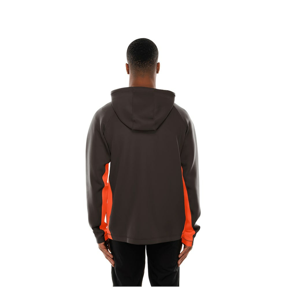Cleveland Browns New Era Combine Authentic Raglan Scuba Full-Zip Hoodie - Brown - NFL