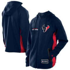 Houston Texans New Era Combine Authentic Raglan Scuba Full-Zip Hoodie - Navy - NFL