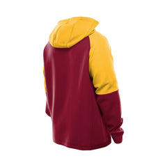 Washington Commanders New Era Combine Authentic Color Block Raglan Pullover Hoodie - Burgundy - NFL
