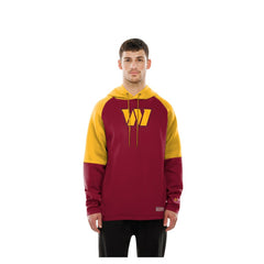 Washington Commanders New Era Combine Authentic Color Block Raglan Pullover Hoodie - Burgundy - NFL