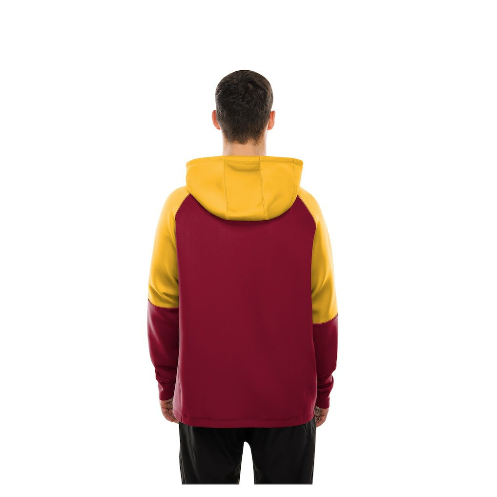 Washington Commanders New Era Combine Authentic Color Block Raglan Pullover Hoodie - Burgundy - NFL