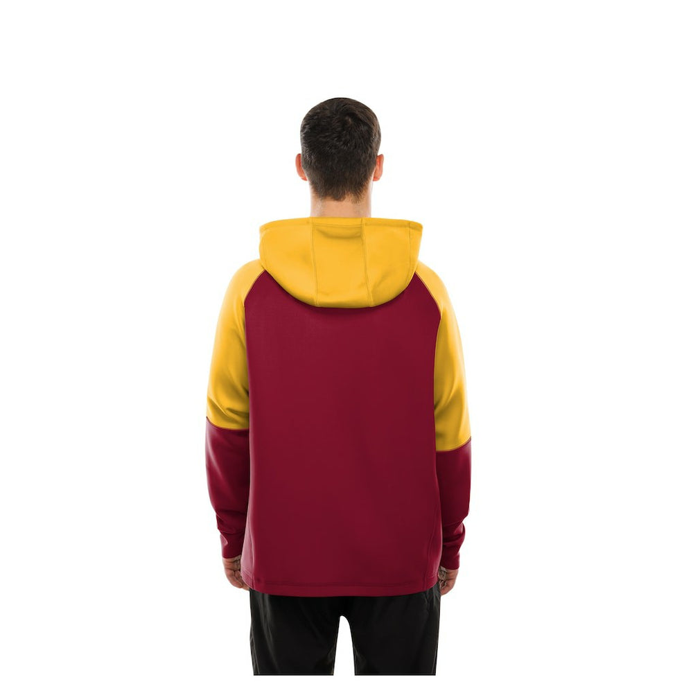 Washington Commanders New Era Combine Authentic Color Block Raglan Pullover Hoodie - Burgundy - NFL