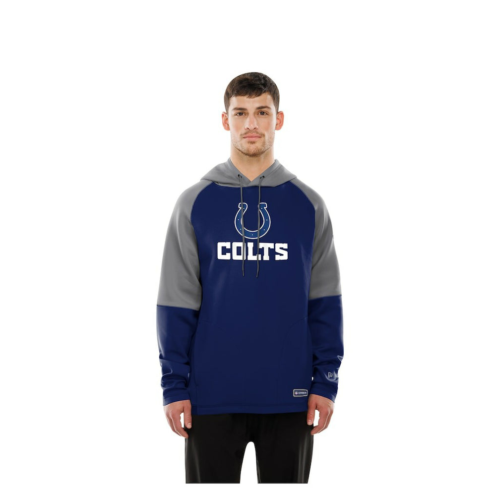 Indianapolis Colts New Era Combine Authentic Color Block Raglan Pullover Hoodie - Royal - NFL