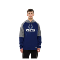 Indianapolis Colts New Era Combine Authentic Color Block Raglan Pullover Hoodie - Royal - NFL
