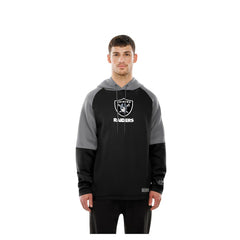 Las Vegas Raiders New Era Combine Authentic Color Block Raglan Pullover Hoodie - Black - NFL