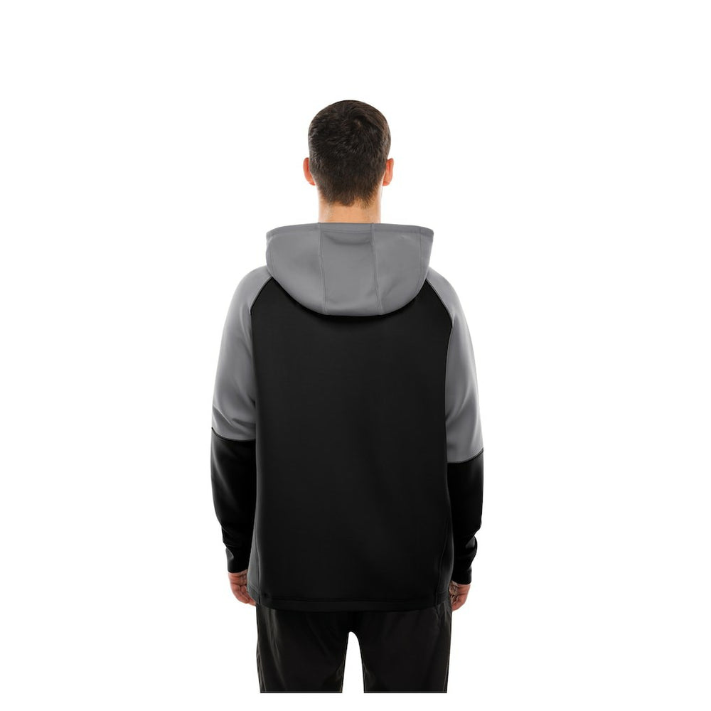 Las Vegas Raiders New Era Combine Authentic Color Block Raglan Pullover Hoodie - Black - NFL