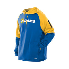 Los Angeles Rams New Era Combine Authentic Color Block Raglan Pullover Hoodie - Royal - NFL