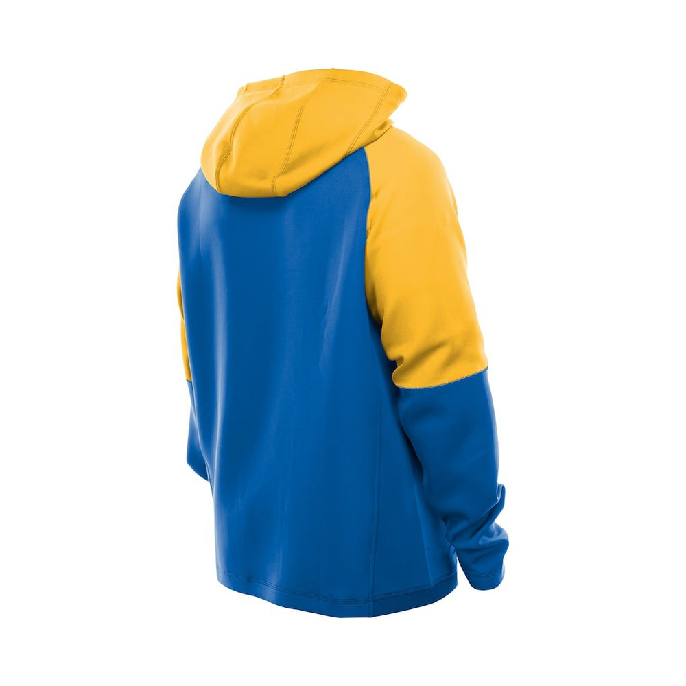Los Angeles Rams New Era Combine Authentic Color Block Raglan Pullover Hoodie - Royal - NFL