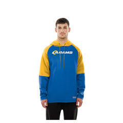 Los Angeles Rams New Era Combine Authentic Color Block Raglan Pullover Hoodie - Royal - NFL