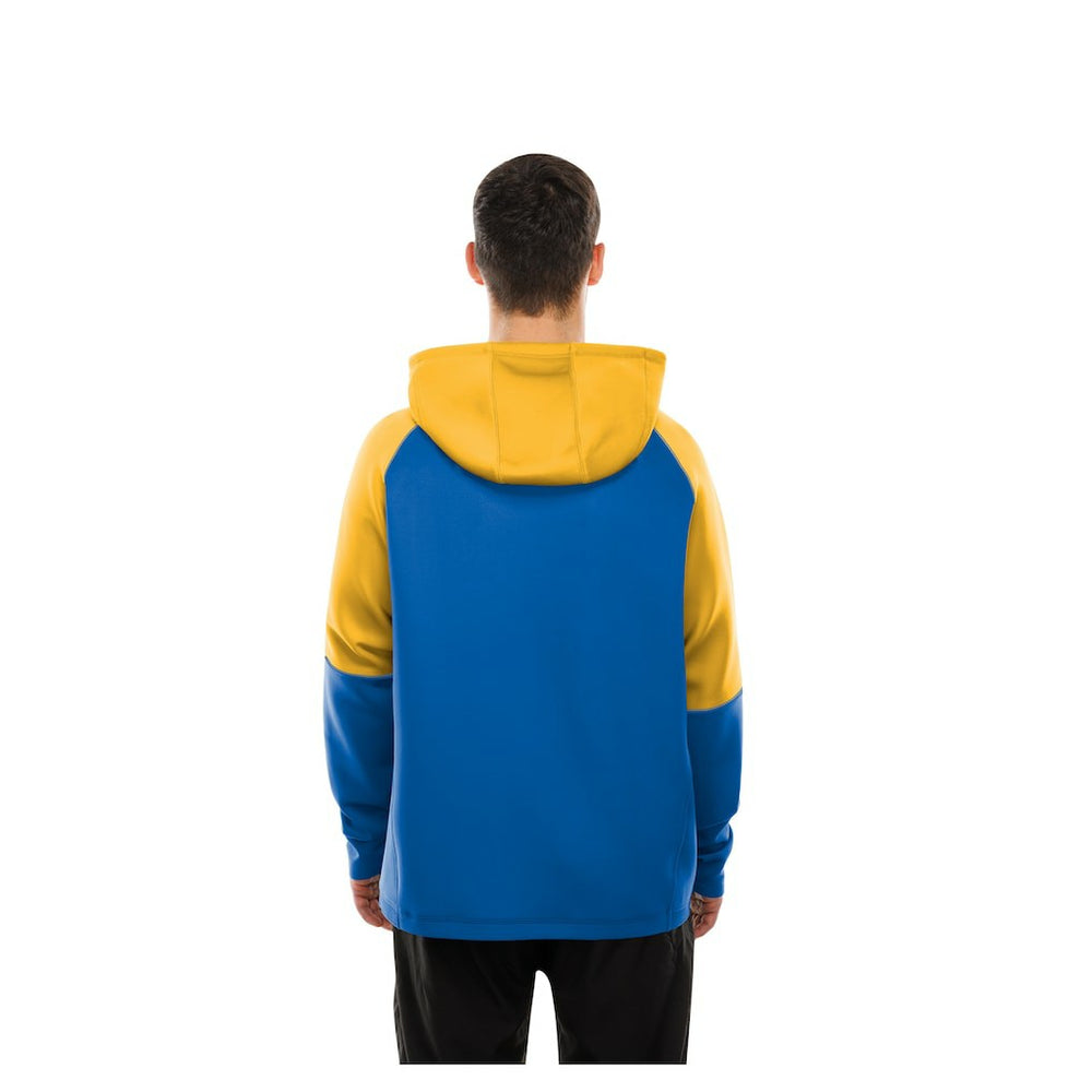 Los Angeles Rams New Era Combine Authentic Color Block Raglan Pullover Hoodie - Royal - NFL