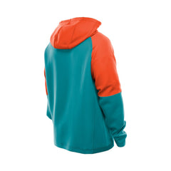 Miami Dolphins New Era Combine Authentic Color Block Raglan Pullover Hoodie - Aqua - NFL
