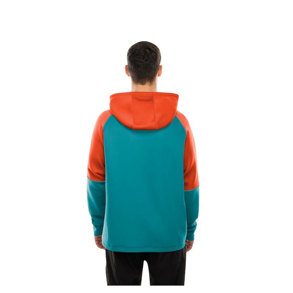 Miami Dolphins New Era Combine Authentic Color Block Raglan Pullover Hoodie - Aqua - NFL