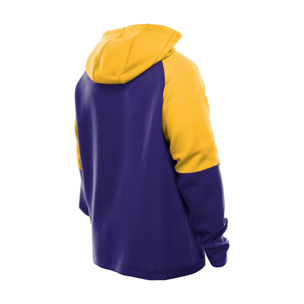 Minnesota Vikings New Era Combine Authentic Color Block Raglan Pullover Hoodie - Purple - NFL