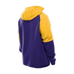 Minnesota Vikings New Era Combine Authentic Color Block Raglan Pullover Hoodie - Purple - NFL