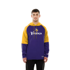 Minnesota Vikings New Era Combine Authentic Color Block Raglan Pullover Hoodie - Purple - NFL