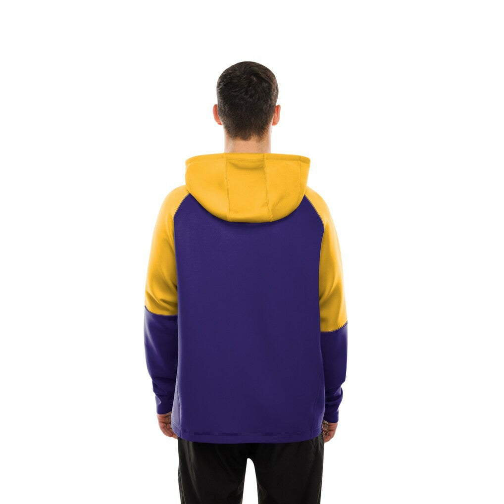 Minnesota Vikings New Era Combine Authentic Color Block Raglan Pullover Hoodie - Purple - NFL