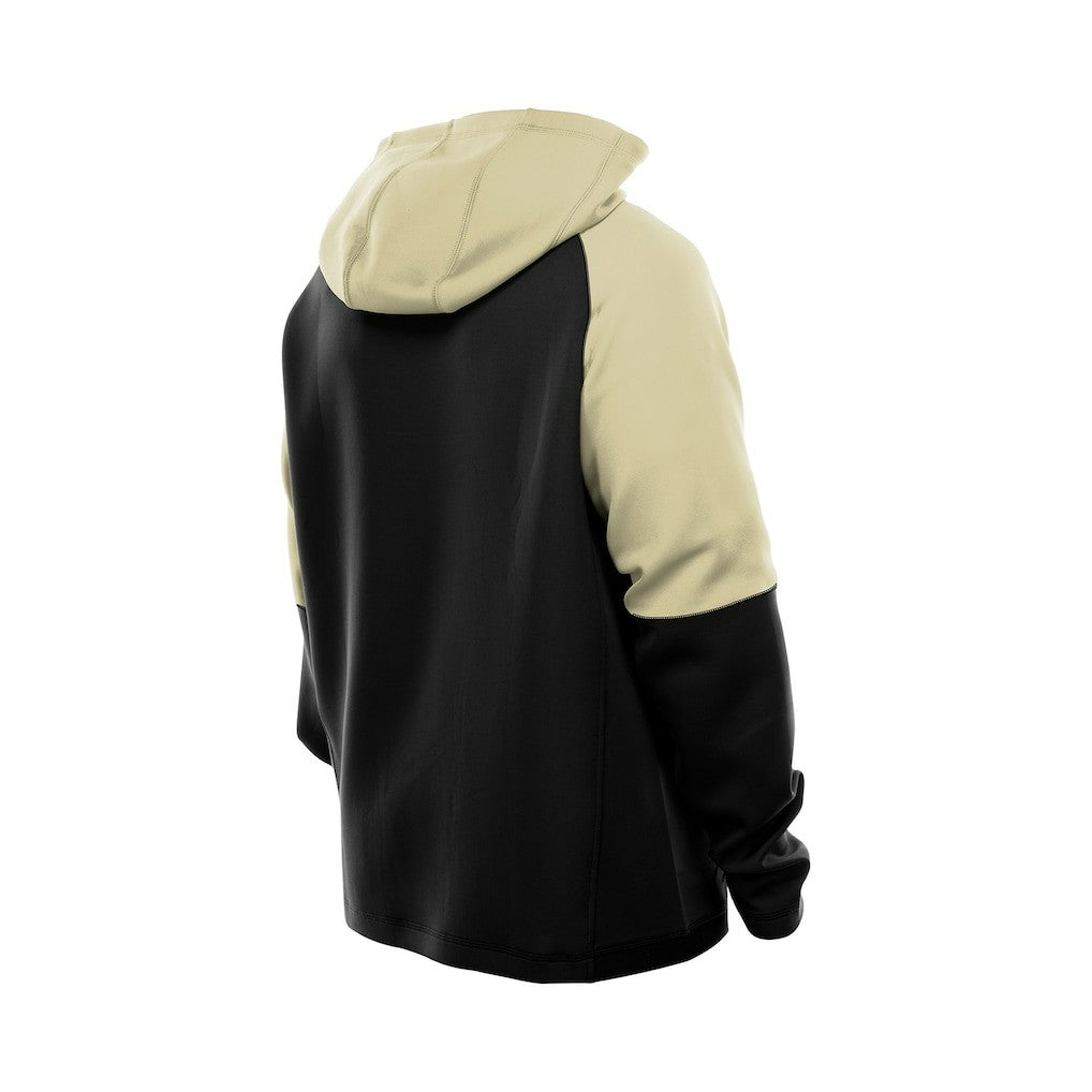New Orleans Saints New Era Combine Authentic Color Block Raglan Pullover Hoodie - Black - NFL