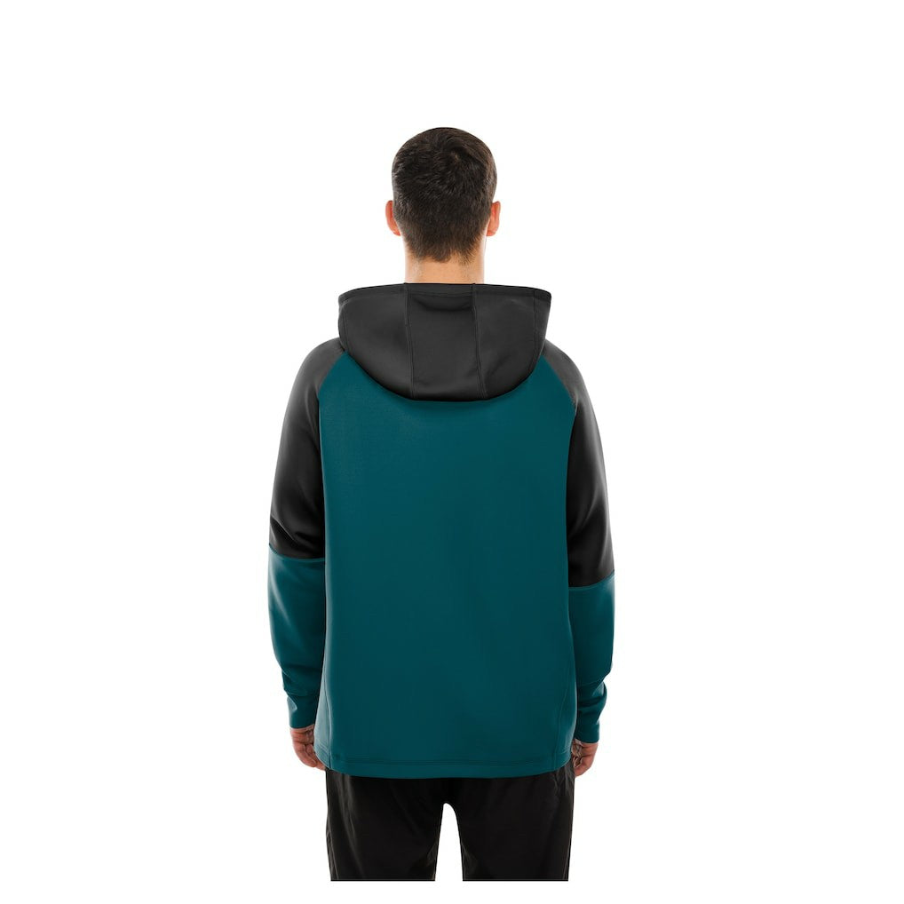 Philadelphia Eagles New Era Combine Authentic Color Block Raglan Pullover Hoodie - Midnight Green - NFL