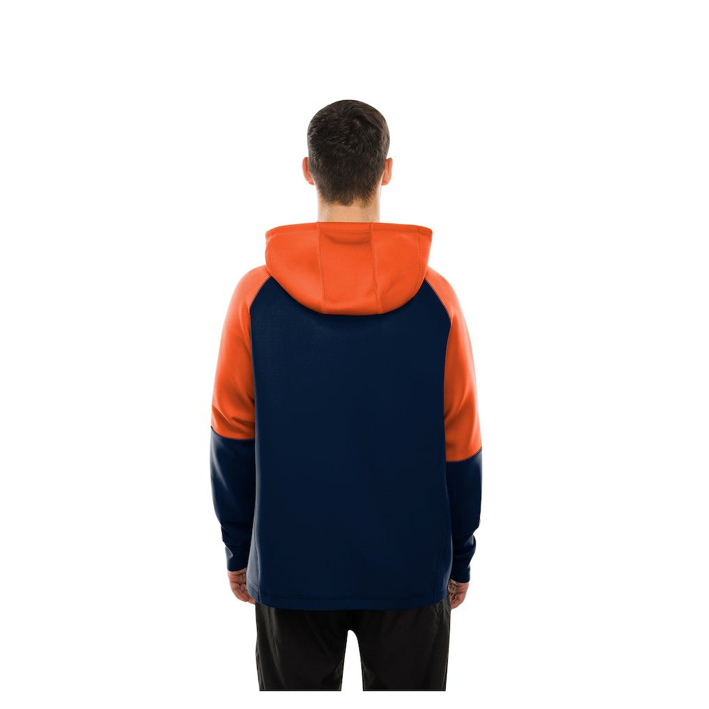 Chicago Bears New Era Combine Authentic Color Block Raglan Pullover Hoodie - Navy - NFL